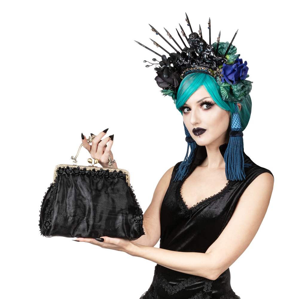 Sinister - B105 organza bag Handbag - Black